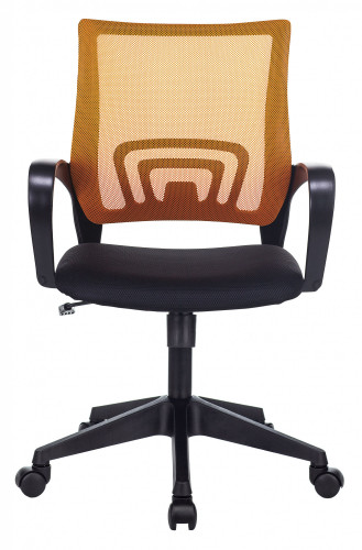 Кресло Бюрократ CH-695N оранжевый TW-38-3 сиденье черный TW-11 сетка/ткань крестов. пластик