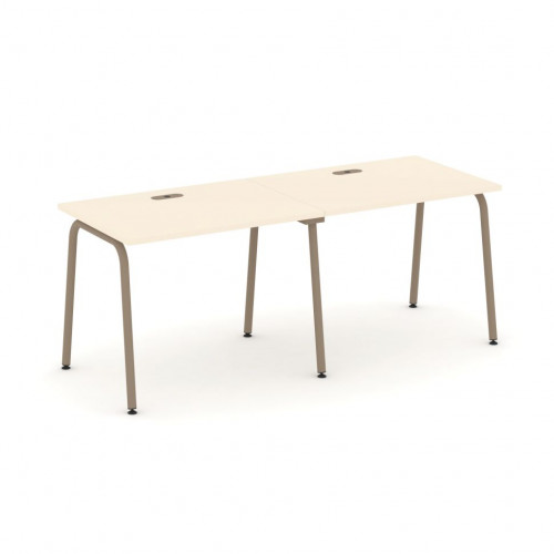 Estetica Рабочая станция на 2 места ES.RS-2.1-LK Сатин/Латте металл 1960*730*750