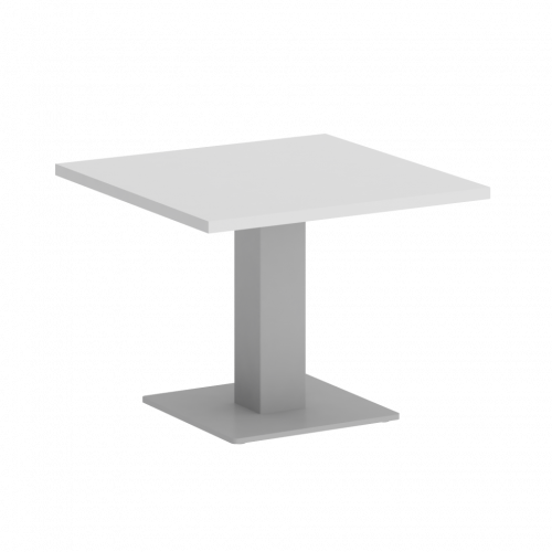 Home Office Стол журнальный квадратный VR.SP-5-60.2G Белый/Серый металл 600*600*450