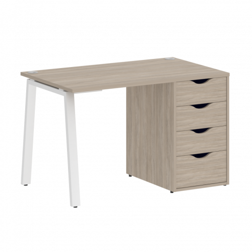 Home Office Стол письменный VR.SP-3-118.4.A Дуб аттик/Белый металл 1180*720*750