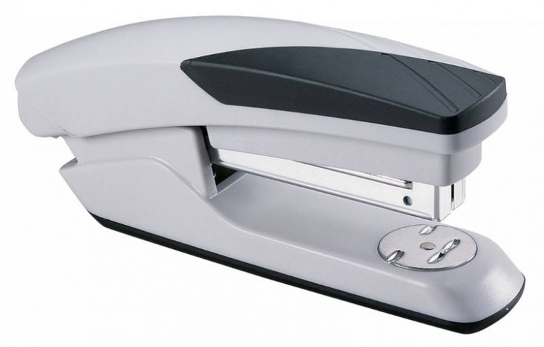 Степлер Kw-Trio 05575 Half-strip Bias 24/6 (20листов) светло-серый/черный 100скоб закрытый/открытый