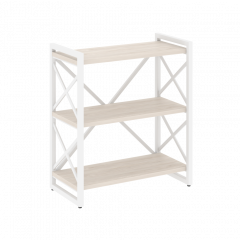 Loft Стеллаж на регулируемых опорах-3 полки VR.L-MST.O-3.8 Денвер светлый/Белый металл 800*400*910