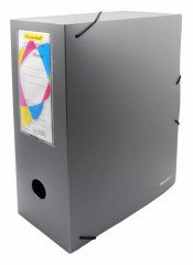 Папка архивная на резинке Silwerhof Perlen 311915-77 полипропилен 1мм корешок 100мм A4 серебристый металлик