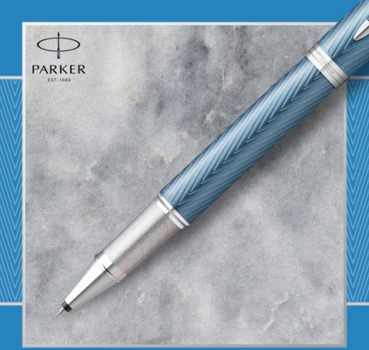 Ручка роллер Parker IM Premium T318 (CW2143648) Blue Grey CT F черн. черн. подар.кор.