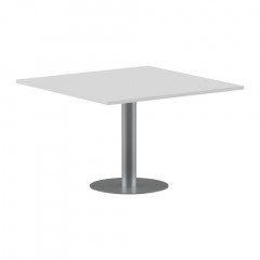 Конференц стол ПРГ-6 Белый/Алюминий 1200х1200х750 IMAGO