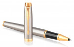 Ручка роллер Parker IM Core T321 (CW1931663) Brushed Metal GT F черн. черн. подар.кор.
