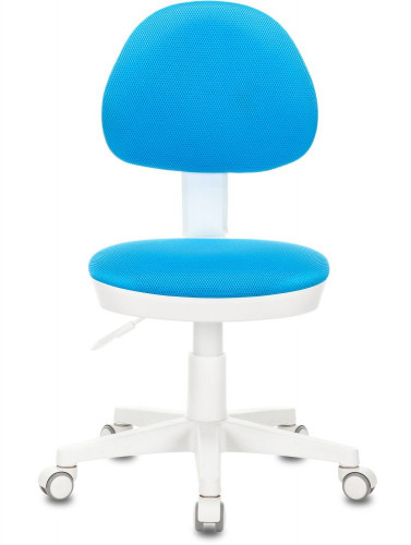 Кресло детское Бюрократ KD-3 голубой TW-55 крестов. пластик белый