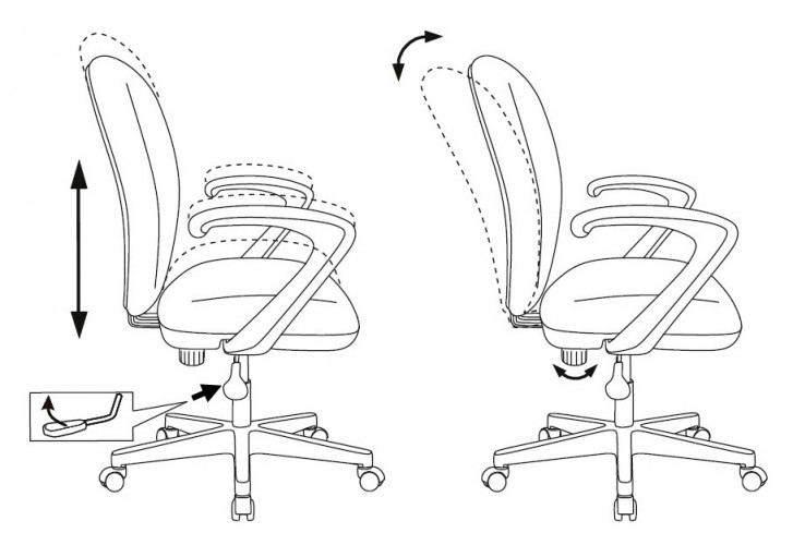 Кресло детское Бюрократ KD-W10AXSN голубой Sticks 06 крестов. пластик пластик белый