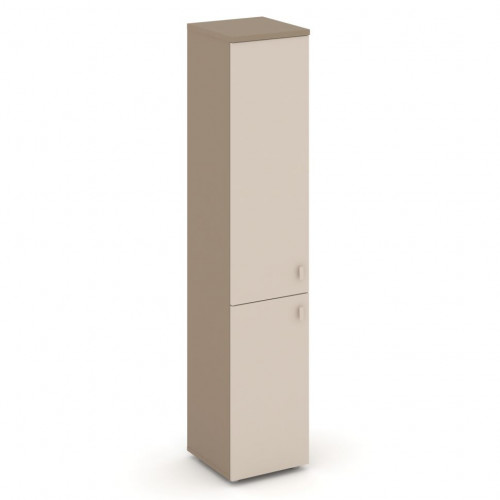 Estetica Шкаф высокий узкий левый (1 низкий фасад ЛДСП+1 средний фасад ЛДСП) ES.SU-1.3 (L) Латте/Капучино 400*420*1977