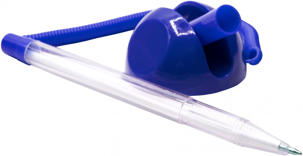 Ручка шариков. Buro синий d=0.7мм син. черн. индив. пак.ев. на подставке сменный стержень линия 0.5мм