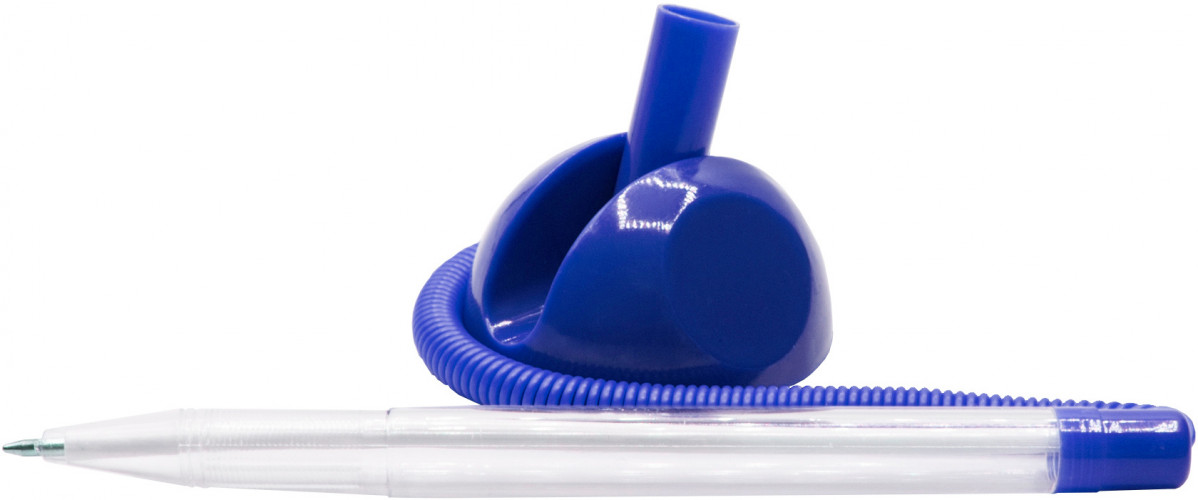 Ручка шариков. Buro синий d=0.7мм син. черн. индив. пак.ев. на подставке сменный стержень линия 0.5мм