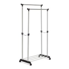 Вешалка JET, металл, пластик, 86*44*166 см, черный/светло-серый/хром