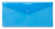 Конверт на кнопке Бюрократ -PK805ABLU пластик 0.18мм синий TRAVEL формат