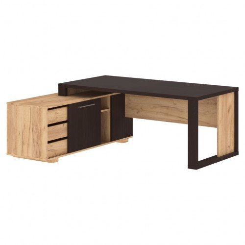 Стол руководителя с тумбой  ACT 1916(L) Венге Магия/Дуб Бофорд 1950х1600х750 ALTO