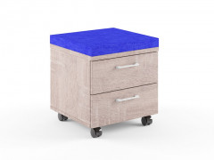 Тумба с подушкой XMC-2D.1 Дуб Сонома/Синий XTEN