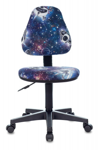 Кресло детское Бюрократ KD-4 синий космопузики крестов. пластик