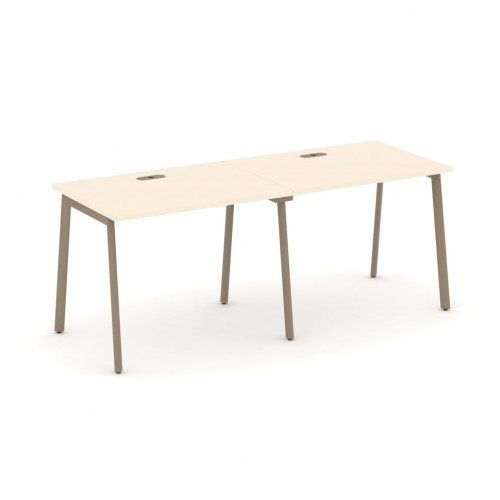 Estetica Рабочая станция на 2 места ES.RS-2.1-LP Сатин/Латте металл 1960*730*750