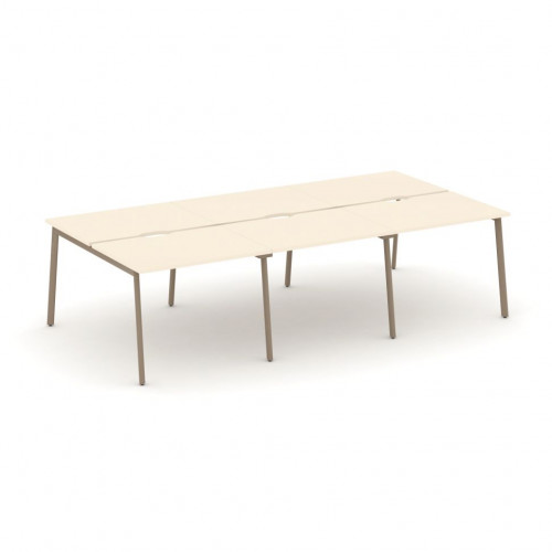 Estetica Рабочая станция на 6 мест ES.D.RS-6.1-VP Сатин/Латте металл 2940*1500*750