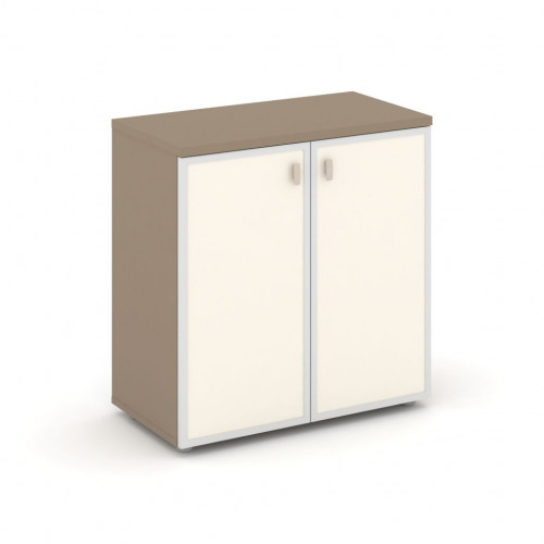 Estetica Шкаф низ. широкий (2 низ. фасада стекло лакобель в раме) ES.ST-3.2R I Латте/Лакобель ivory 800*420*823