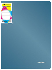 Папка с 10 прозр.вклад. Silwerhof Perlen 292911-74 A4 0.6мм карман синий металлик