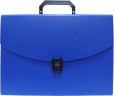 Портфель Бюрократ -BPP13BLUE 13 отдел. A4 пластик 0.7мм синий
