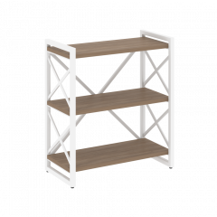 Loft Стеллаж на регулируемых опорах-3 полки VR.L-MST.O-3.8 Дуб аризона/Белый металл 800*400*910