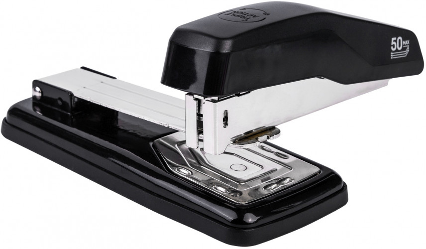 Степлер Deli E0414S/Black 24/6 26/6 (25листов) черный 50скоб коробка