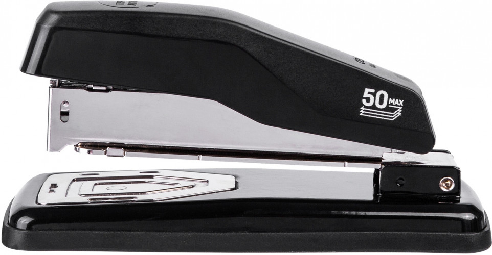 Степлер Deli E0414S/Black 24/6 26/6 (25листов) черный 50скоб коробка