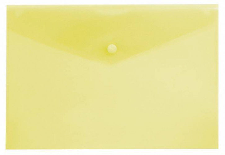 Конверт на кнопке Бюрократ -PK804A5YEL A5 пластик 0.18мм желтый