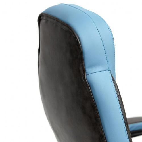 Кресло BAZUKA, кож/зам, серый/голубой, 2TONE/2TONE перф/04-20