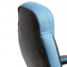 Кресло BAZUKA, кож/зам, серый/голубой, 2TONE/2TONE перф/04-20