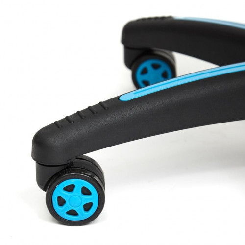 Кресло BAZUKA, кож/зам, серый/голубой, 2TONE/2TONE перф/04-20