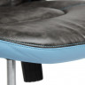 Кресло BAZUKA, кож/зам, серый/голубой, 2TONE/2TONE перф/04-20