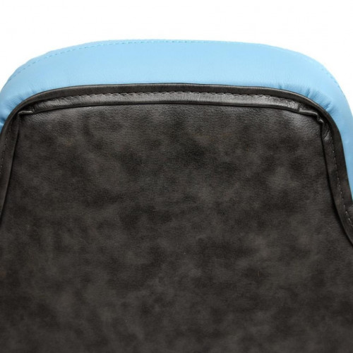 Кресло BAZUKA, кож/зам, серый/голубой, 2TONE/2TONE перф/04-20