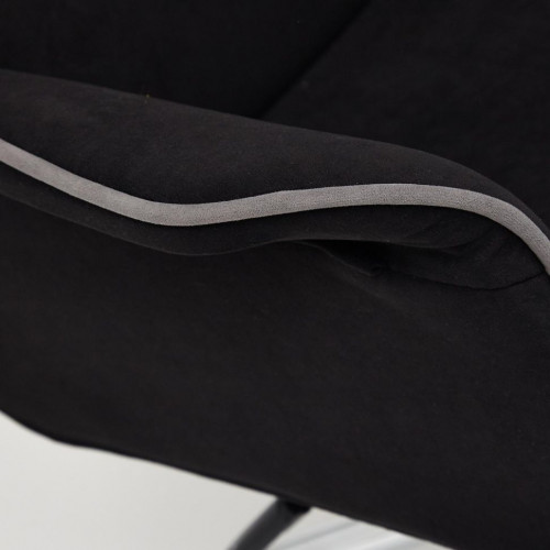 Кресло CHARM, флок , черный, 35