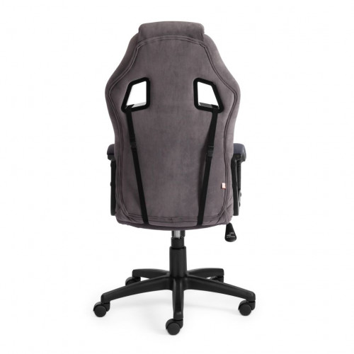 Кресло DRIVER, флок/ткань, серый/серый, 29/12