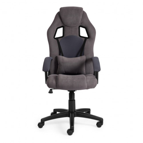 Кресло DRIVER, флок/ткань, серый/серый, 29/12