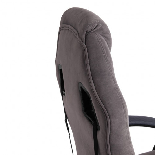 Кресло DRIVER, флок/ткань, серый/серый, 29/12