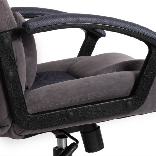 Кресло DRIVER, флок/ткань, серый/серый, 29/12