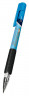 Ручка шариков. Deli Arrow EQ10-BL синий мет./синий d=0.7мм син. черн. резин. манжета