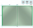 Папка с 20 прозр.вклад. Buro -ECB20GREEN A4 пластик 0.5мм зеленый