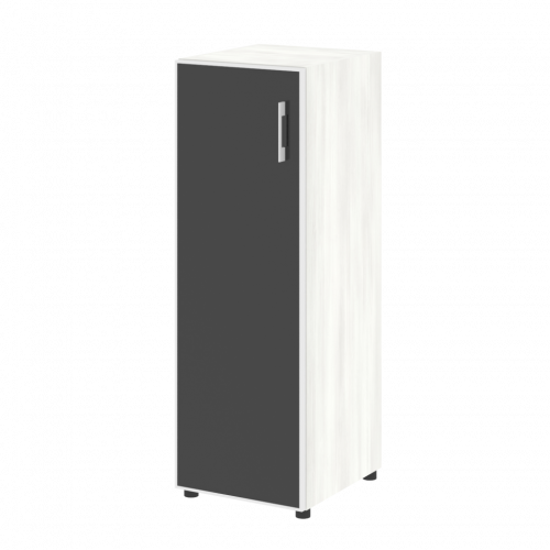 Yalta Шкаф узкий LT.SU-2.4 R (L) black Снежная патина/Стекло black 400*450*1195