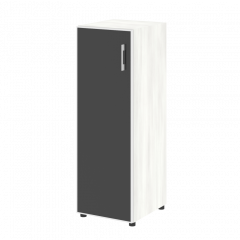 Yalta Шкаф узкий LT.SU-2.4 R (L) black Снежная патина/Стекло black 400*450*1195