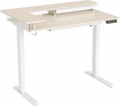 Стол для компьютера Cactus CS-EDL-DWT столешница ДСП светлый дуб каркас белый 120x71x60см