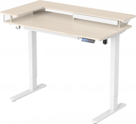 Стол для компьютера Cactus CS-EDL-DWT столешница ДСП светлый дуб каркас белый 120x71x60см