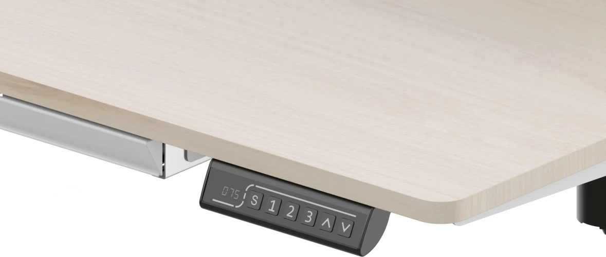 Стол для компьютера Cactus CS-EDL-DWT столешница ДСП светлый дуб каркас белый 120x71x60см