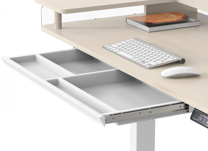 Стол для компьютера Cactus CS-EDL-DWT столешница ДСП светлый дуб каркас белый 120x71x60см