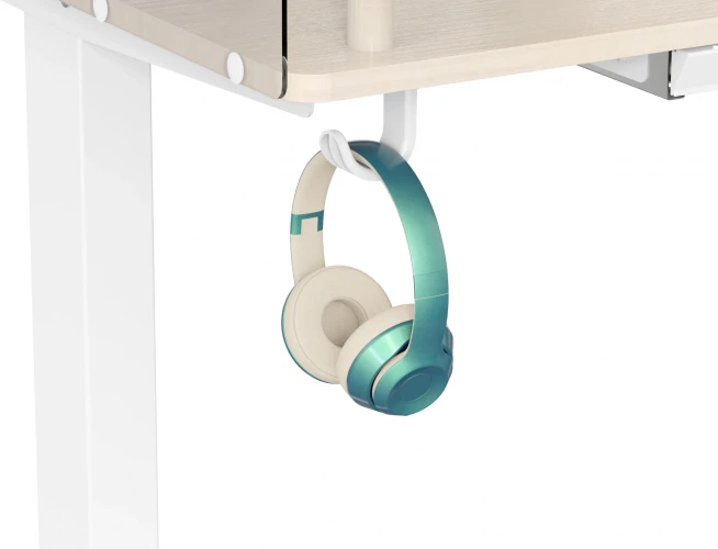 Стол для компьютера Cactus CS-EDL-DWT столешница ДСП светлый дуб каркас белый 120x71x60см