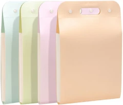 Папка-портфель Deli PM323 на кнопке 13 отдел. A4 полипропилен ассорти/ассорти