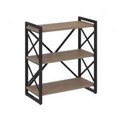 Loft Стеллаж на регулируемых опорах-3 полки VR.L-MST.O-3.8 Дуб аризона/Чёрный металл 800*400*910
